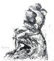 Trancsription of Rodin's 'The Kiss' 2  48"x44"