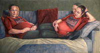 Candice Pregnant on Sofa 28"x53"