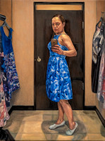Candice Taking Selfie in Shop Changing Room 48"x35"